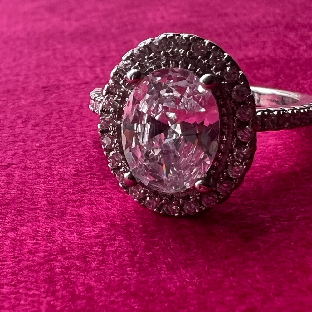 Engagement Oval Shape Stunning Statement Ring Big… - image 4